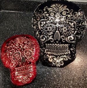 Glass Sugarskull dish